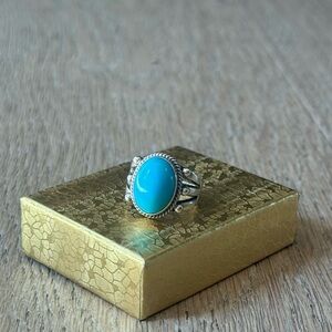 DERRICK GORDON Navajo Sleeping Beauty Turquoise Ring